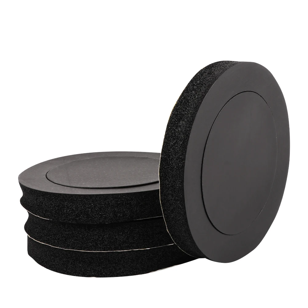 6.5" Car Door Soundproof Cotton Speaker Bass Ring Foam Woofer Pad Noise Sound Insulation ring Accessories 4pcs sound insulation ring
