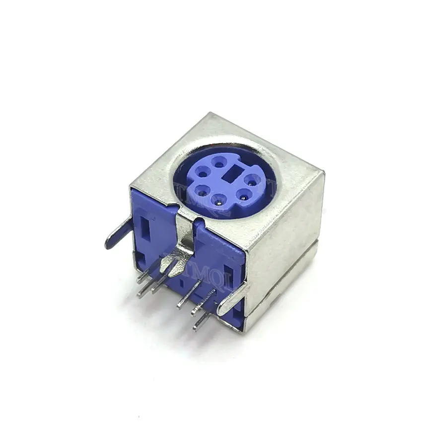 Enhanced Keyboard & Mouse 6-Pin Socket Connector - PCB Mount, Multicolor