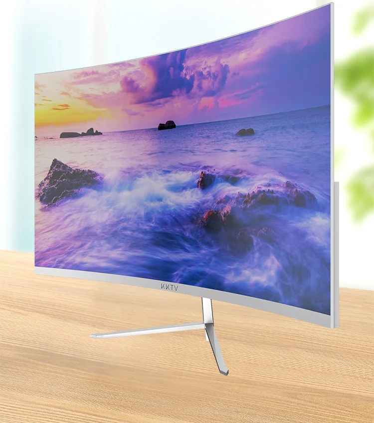 Фото 23,8 дюймовый ЖК-монитор HDMI + VGA Разрешение 1920*1080 R1800 MVA поверхностный экран Настольный поверхностный дисплей 23,8 дюймов монитор 75 Гц №1