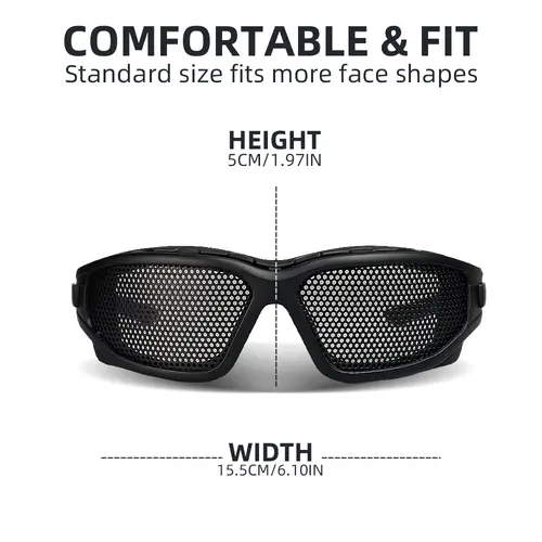 Tactical Glasses Military Goggles Shooting CS Sports Glasses Paintball Hunting Steel Mesh Anti Impact Safety Protective Goggles - Image 3
