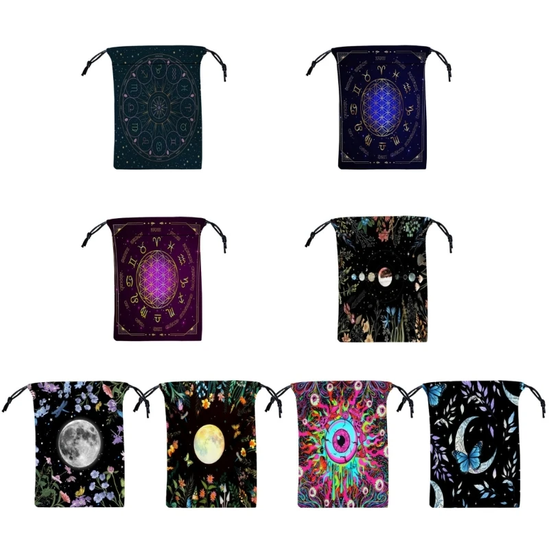 

Drawstring Bag Divinations Tarots Bag Game Dices Oracles Cards Stored Bag E56D