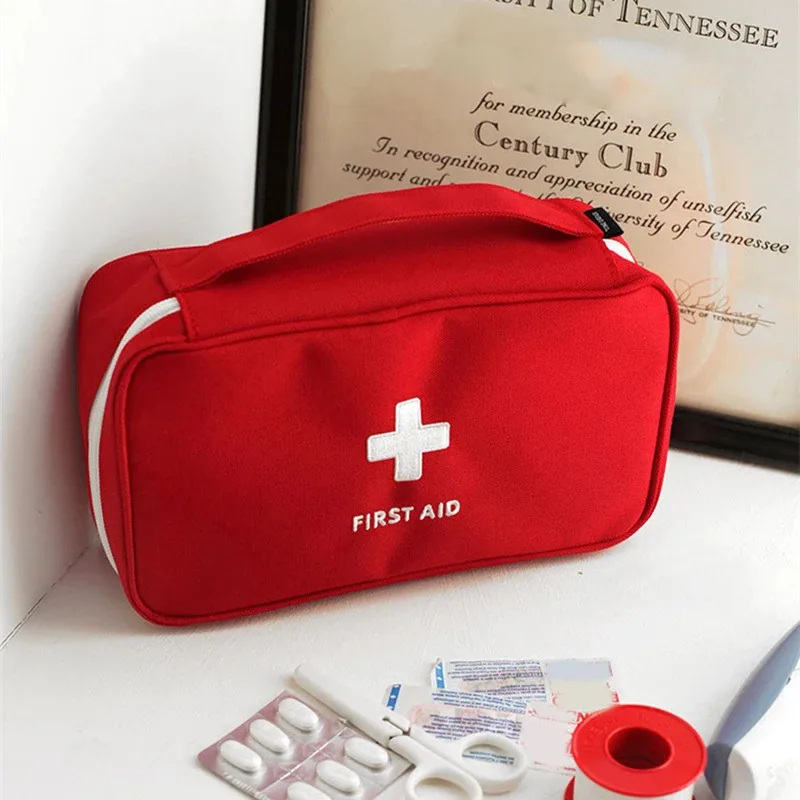 Portable medicine bag, travel first aid kit, medical outdoor pill storage suitcase
