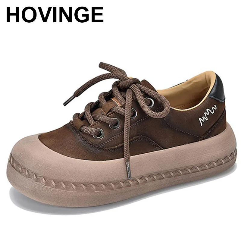 

4.5CM Cow Suede Genuine Leather Comfy Spring Autumn Breathable Ergonomic Ethnic Vulcanize Soft Flats Loafers Women Shoes
