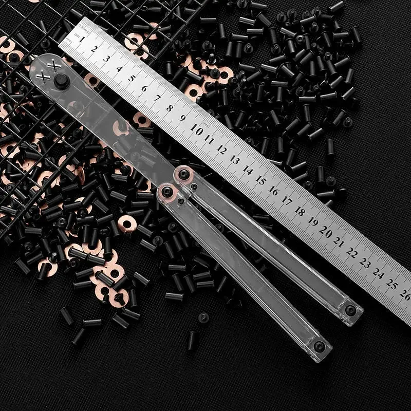 Clone Training Butterfly Knife POM Plastic Material Balisong Flipper Trainer CNC Cutting No Edge Safe Outdoor Spinner