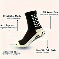 Ensemble d'équipement de football 4 pièces, chaussettes antidérapantes, couvre-chaussettes, sac, bandage 6