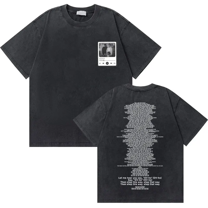 Washed Vintage Rapper Kendrick Lamar Good Kid Money Trees T-shirts Men Hip Hop Retro Oversized Tshirt Male Fashion Trend T Shirt 2