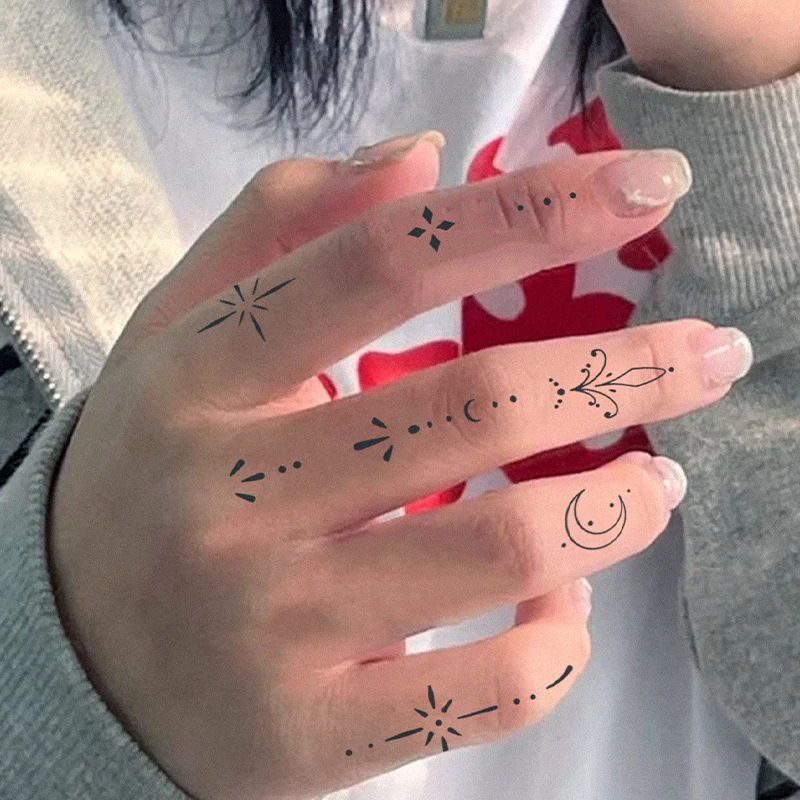 Tattoo sticker 1pc geometric symbol waterproof temporary long-lasting for one to two weeks for arm leg
