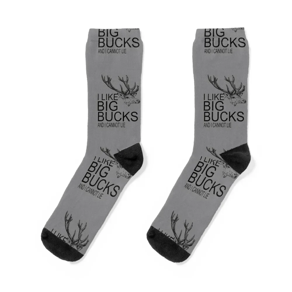 

I Like Big Bucks and I Cannot Lie Deer Hunter Funny Hunting Outdoors Hunting Season Deer Season Socks Men's Woman Socks Men's