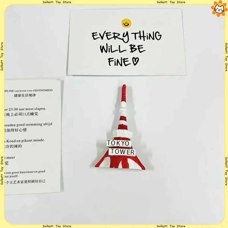 Hand-Drawn 3D Tokyo Tower Fridge Magnet - Japanese Landmark Souvenir and Home Decoration Gift