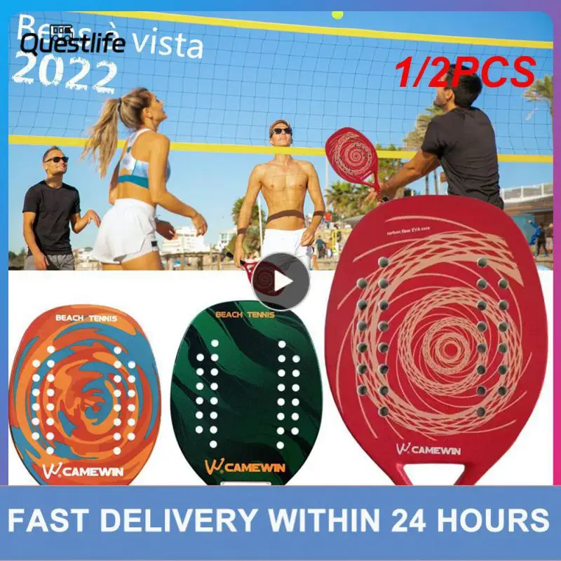 

1/2PCS Full Carbon Beach Tennis Racket Mens Professional Soft EVA Face Beachtennis Racquet Adult Unisex Padel Rackets