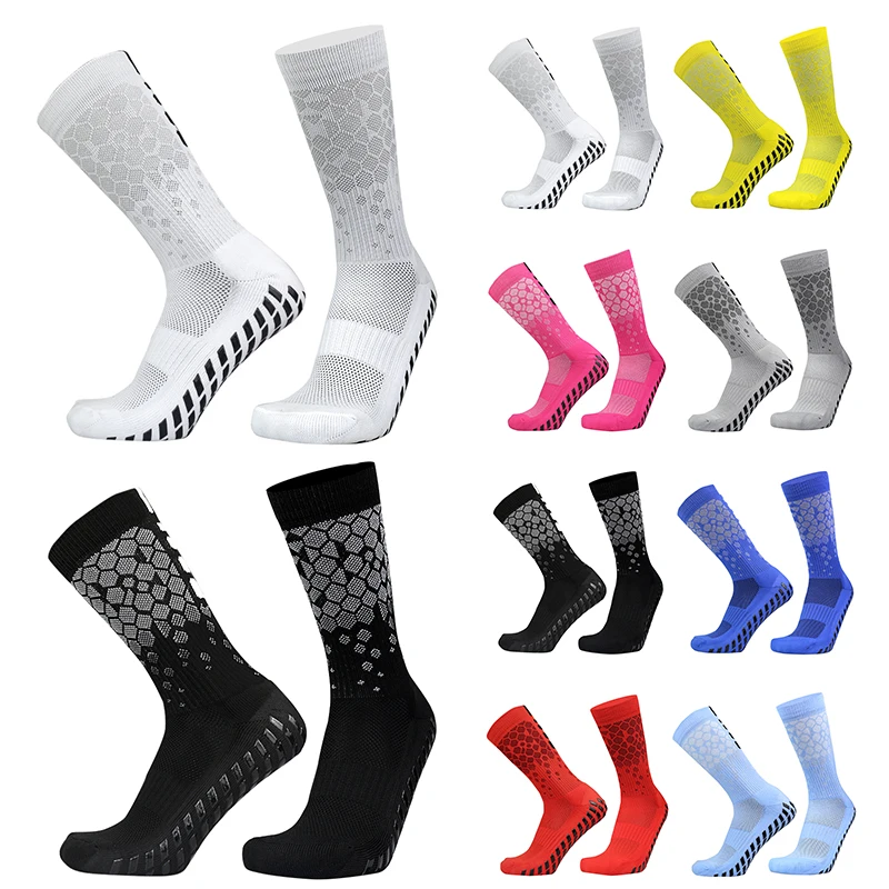 

Sport Football Honeycomb Men Socks New Style Grip Women Triangle Anti Slip Soccer Socks