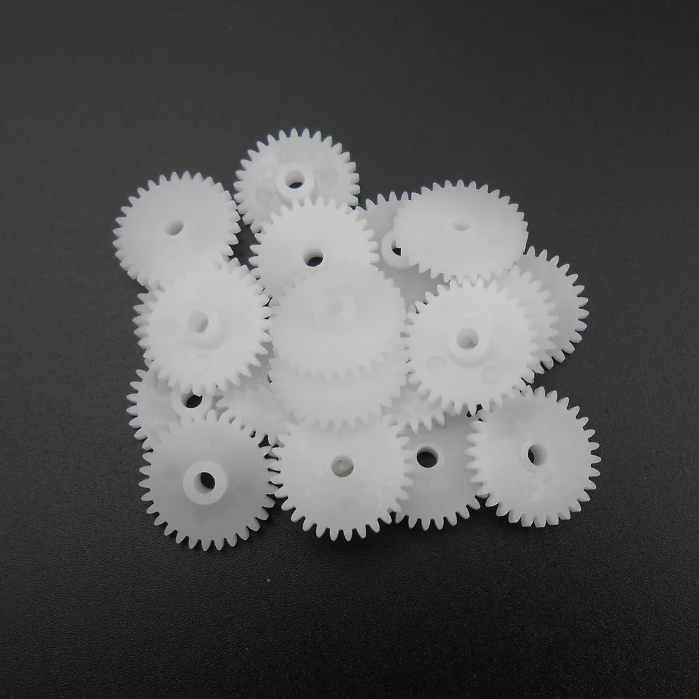 20Pc/Lot 0.5M 0.5 Modulus 30T 2.5A Plastic Spur Gear Pinion 30 Teeth Bore Aperture 2.5MM 2.45MM 2.5A Tight Fitting 4X16MM 302.5A