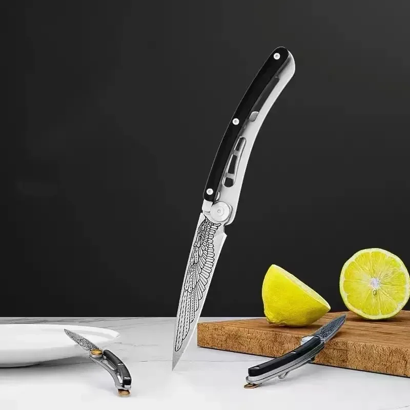 Outdoor Portable Folding Knife, Stainless Steel Blade, Keychain, Pendant, Travel Camping Tools, Holiday Gifts 3