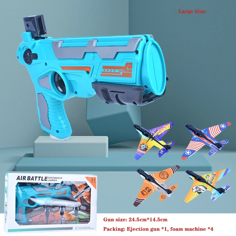 Foam Plane Launcher Bubble Airplanes Glider Hand Throw Catapult Plane Toy for Kid Guns Aircraft Shooting Game Toy Christmas gift 5