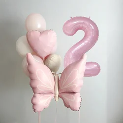 Butterfly Bliss Celebration Balloon Set - Elegant Pink and Orange Assortment - Other (2)