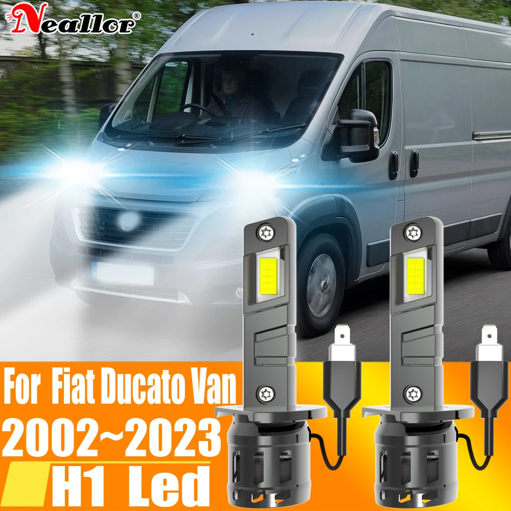 

2 шт., Автомобильные светодиодные лампы H1 12 В 55 Вт для Fiat Ducato 2002 ~ 2023