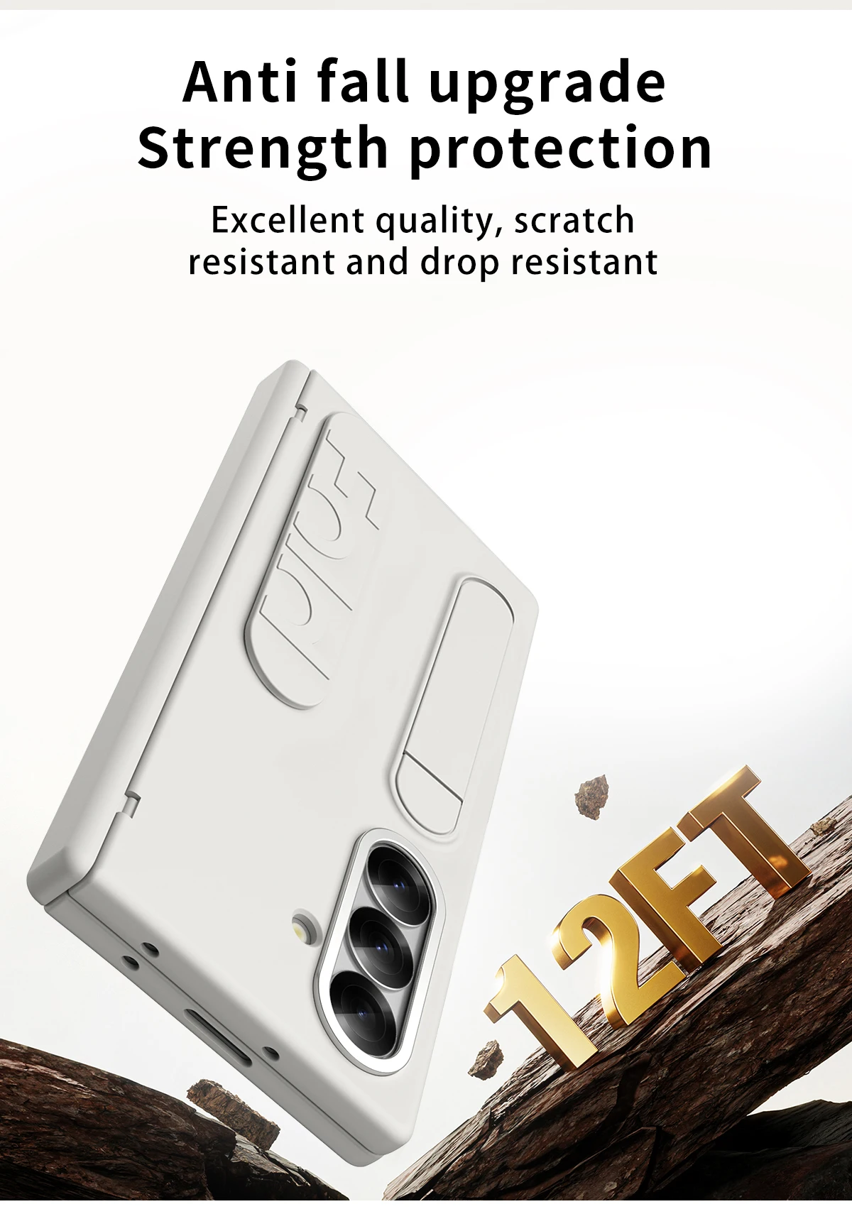 Silikon-Handyhülle mit Klappständer, Kartenfach und Geldbörse für Samsung Galaxy Z Fold 8 7 6 5 4 5G, stoßfest, weiche Schutzhülle – Detail 7