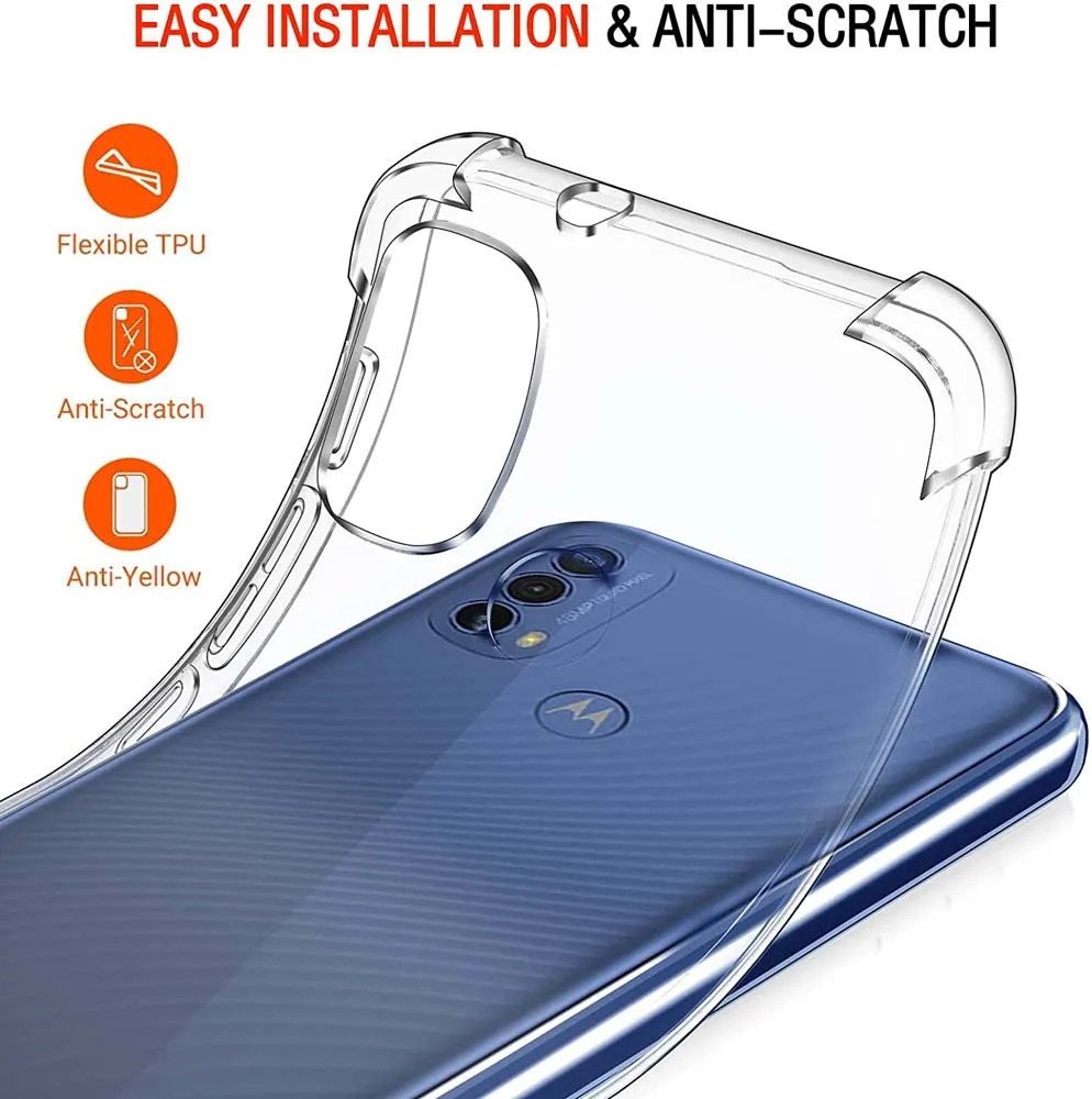1.5MM Thick Air-Bag Phone Case For Motorola Moto E20 E30 E40 E22 E22i E22s E32 E32s E6 Play E6s E7 Plus E13 E7Power Cover