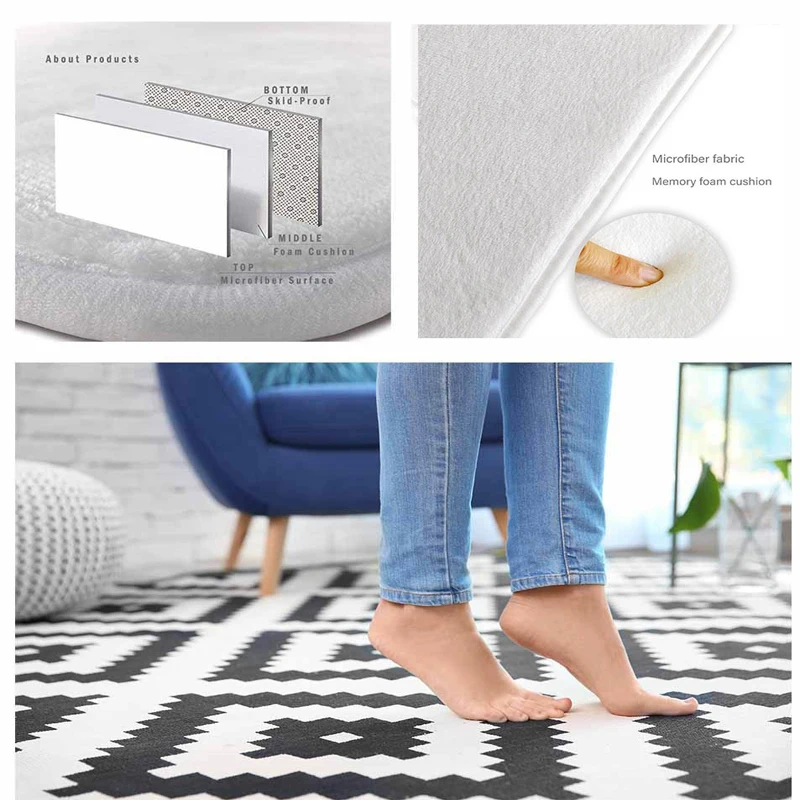 Modern Blue Geometric Carpets for Living Room Light Luxury Colour Rugs for Bedroom Decor Sofa Large Area Soft Lounge Floor Mat 5