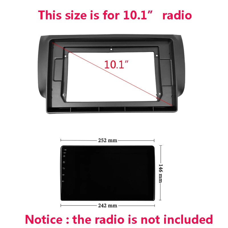 9/10 Inch Car Radio Fascia For Nissan Sylphy/Sentra/Pulsar(NB17)/Tiida(C13R) Auto Stereo Dash Panel Mounting Frame Kit