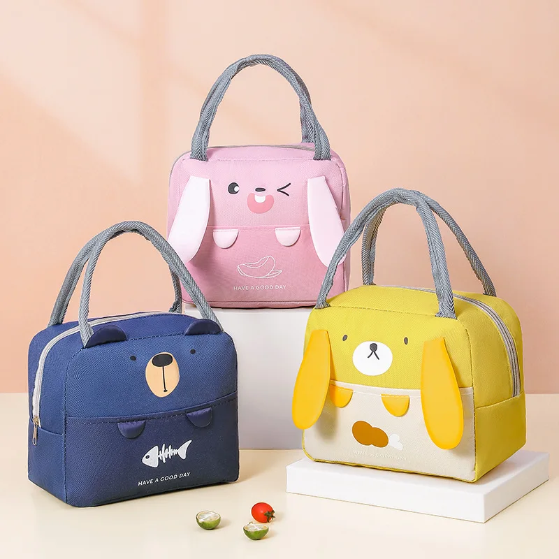 

Cartoon Cute Insulation Lunch Bag Large Capacity Portable Aluminum Foil Insulation Lunch Box Waterproof Leak-proof Ice Pack