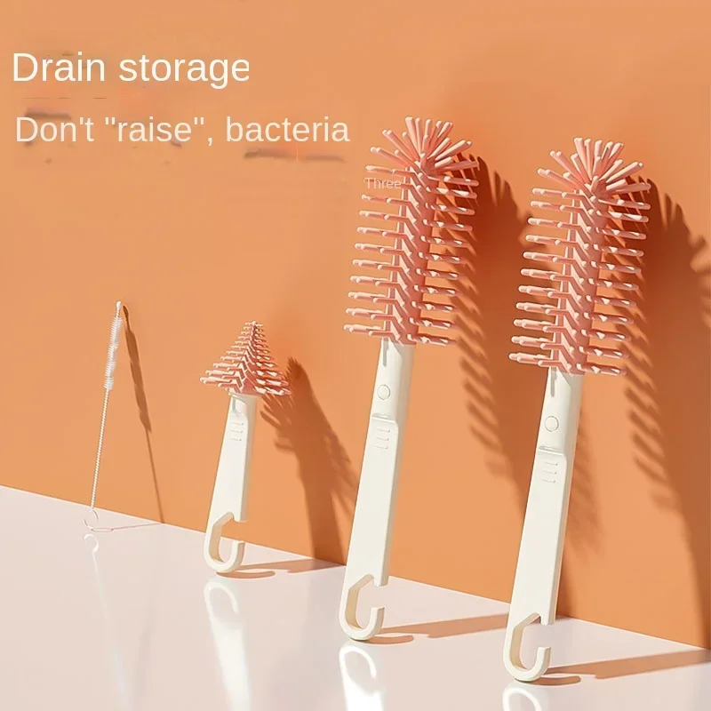 Baby Bottle Drying Rack Portable Cleaner Set with Cup Drain Cleaning Storage Box Silicone Bottle Cleaning Brush Tool Set 6 in 1 baby bottle drying rack,feeding bottle drying rack,bottle drying rack