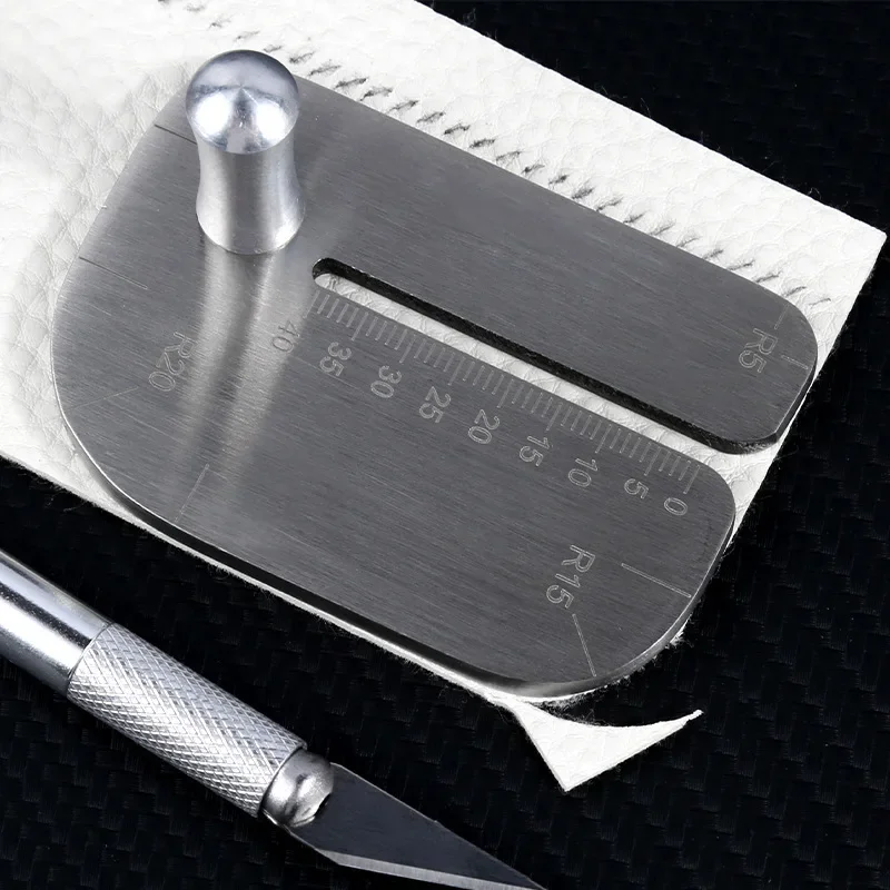 Stainless Steel Manual Leather Pulling Board Practical Cutting Ruler Tool Cut Auxiliary Accessories 1Set leather tools,leather craft tool kit,leather craft tools,leather craft tool