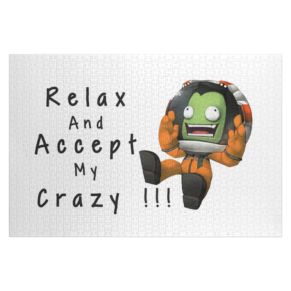 Relax And Accept My Crazy !!! , Kerbal space program Jigsaw Puzzle Personalized Child Gift Woodens For Adults Puzzle buzz aldrin s space program manager pc