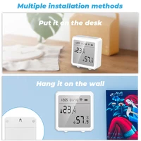 ONENUO Tuya Zigbee Temperature and Humidity Sensor with LCD Screen Digital Display Wireless Thermometer Work with Alexa Google - Image 4