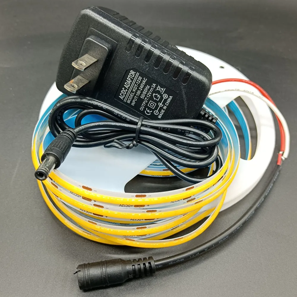 

COB LED Strip Light 384 LEDs High Density COB Flexible LED Tape White/Warm White/Nature Linear 12V Stripe Lamp EU/US/AU/UK