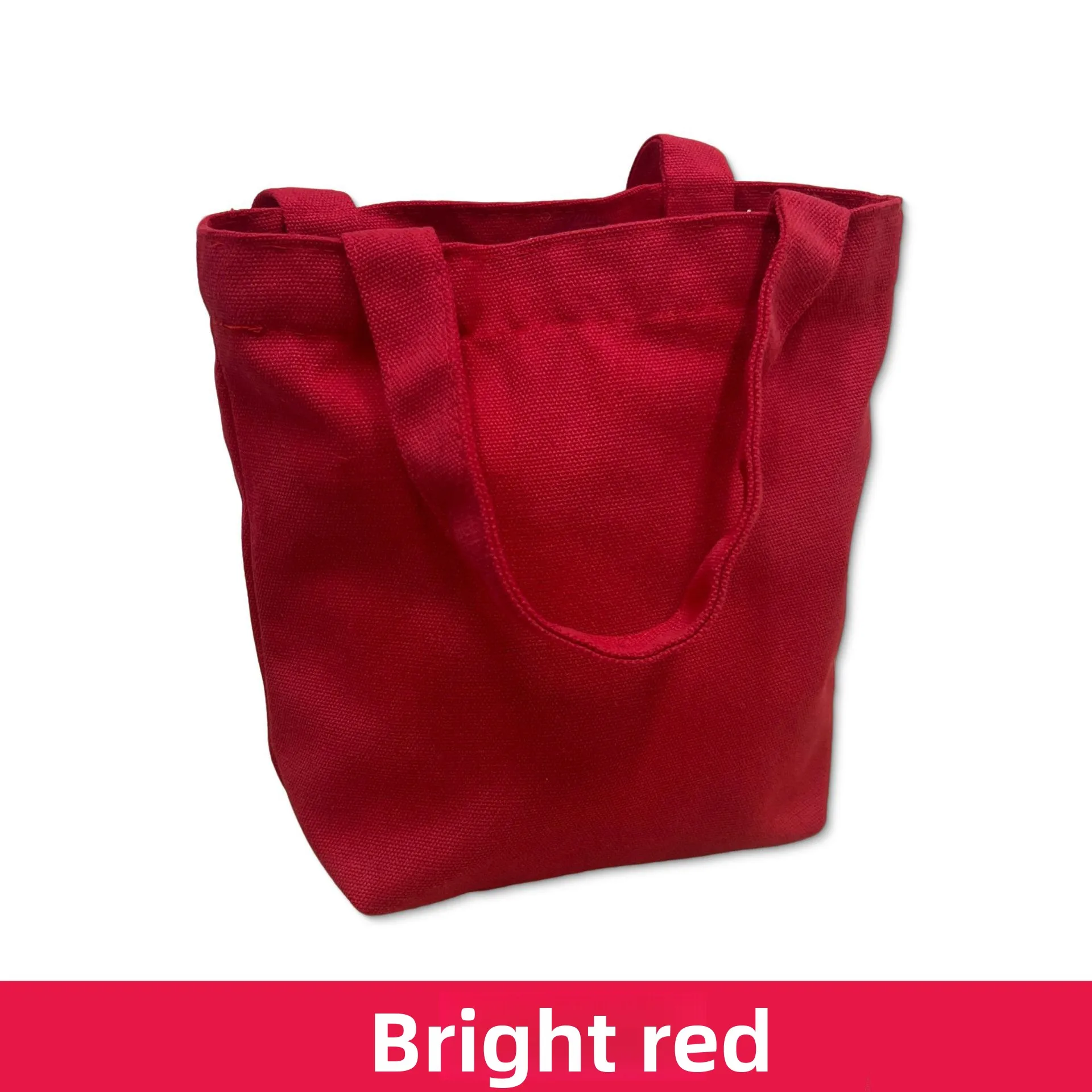 Korean Canvas Tote Bag - Stylish Solid Color Shopper's Essential