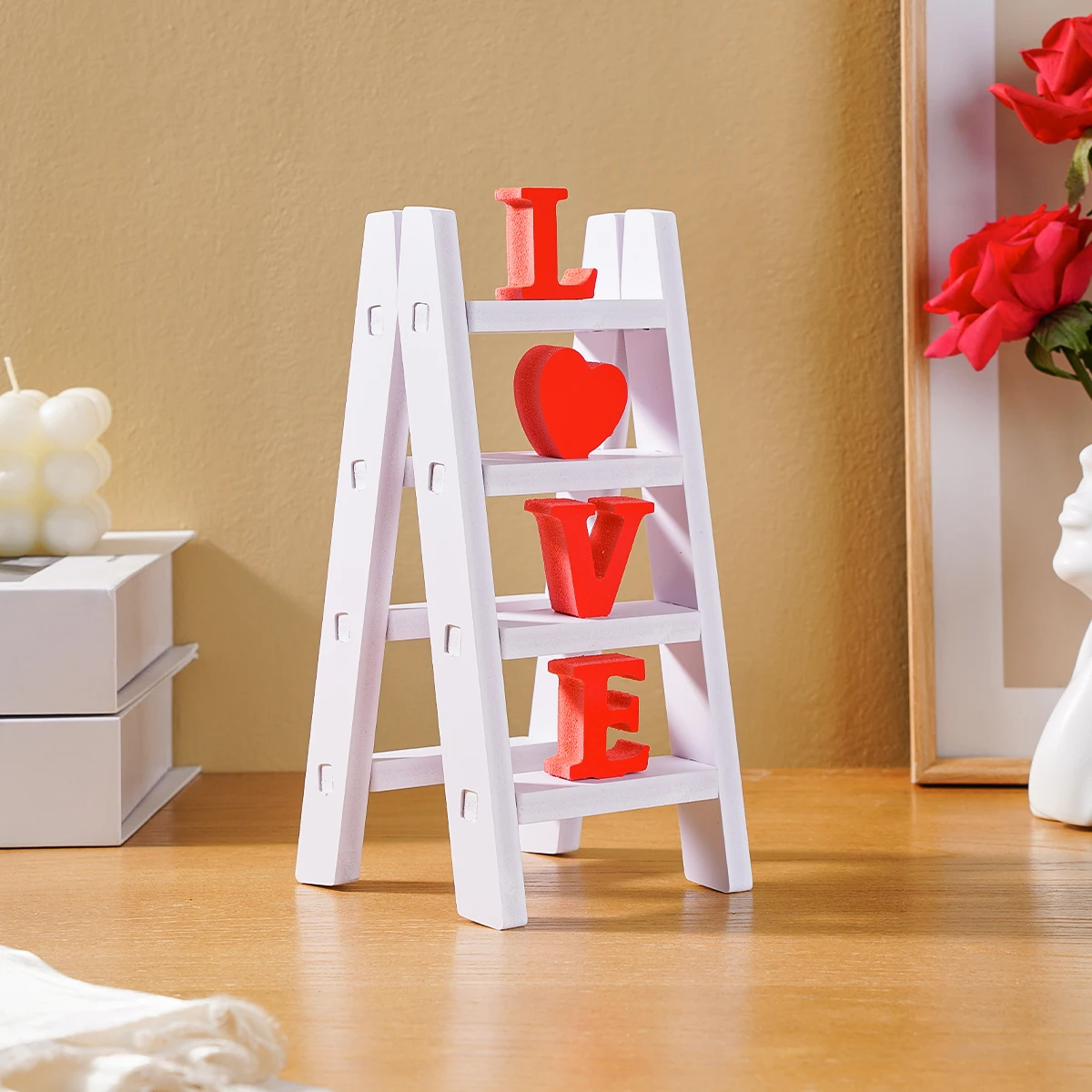1PC, Valentine's day, modern and simple LOVE ladder decoration piece, snowboard tabletop decoration piece 5