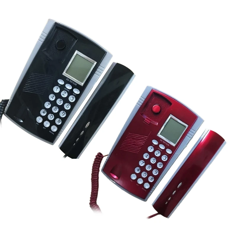 

KX~071 Desktop Corded Telephone LED Display Fixed Landline Phone Call Memory