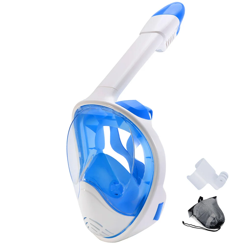 Panoramic Anti-Fog Full Face Snorkel Mask with Camera Mount