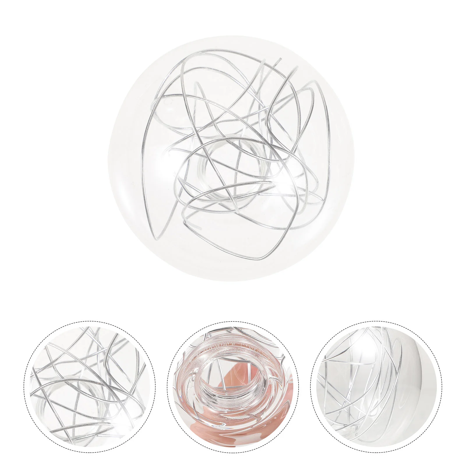 

Clear Glass Shade Globe Lampshade Replacement for Chandelier, Pendant, Ceiling Light, Wall Sconce - Silver