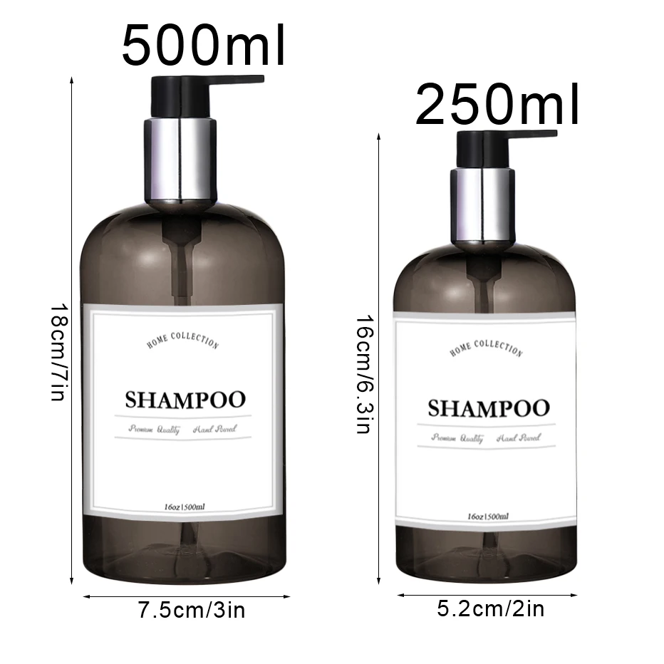 Shower Soap Dispenser Bottle Shampoo Conditioner Body Wash Dispenser Set Hand Dish Soap Bottles for Kitchen Waterproof Labels Soap Dispenser Shampoo Dispenser Soap Dispenser Bottle