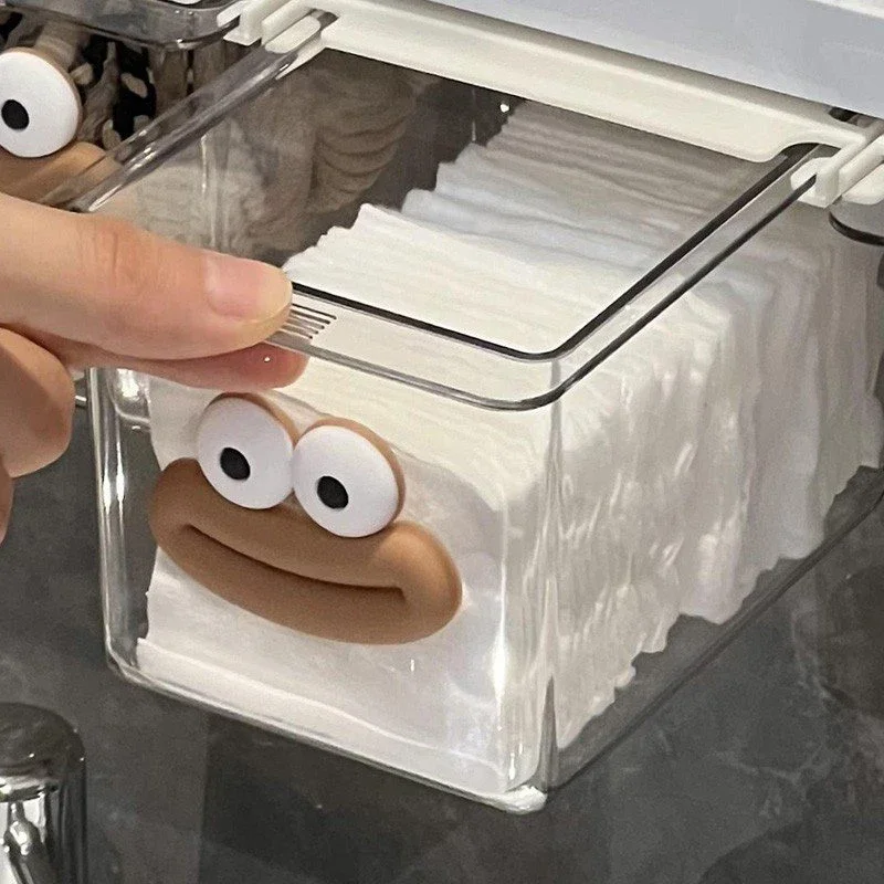 Under Mirror Cabinet Drawer Organizer Transparent Simple Bathroom Cabinet Cotton Swabs Cosmetic Pull Out Shelf Storage Box 3