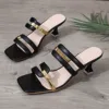 Plus Size New Color Matching Fishmouth Beach Slippers Women Summer Non-slip Slippers Women Shoes Fashion Chain Messenger Bag 3