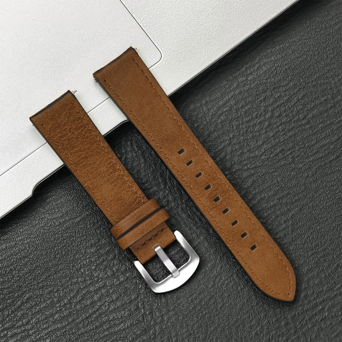 Premium Leather Strap - Vintage Style 20mm & 22mm Adjustable Band