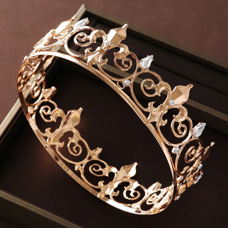 Itacazzo Bridal Headwear Gold-colour Luxurious Style Classical Ladies' Beauty Pageant Wedding Crown jewelry accessories,hair accessory,hair headdress,bridal headwear,hair band crown
