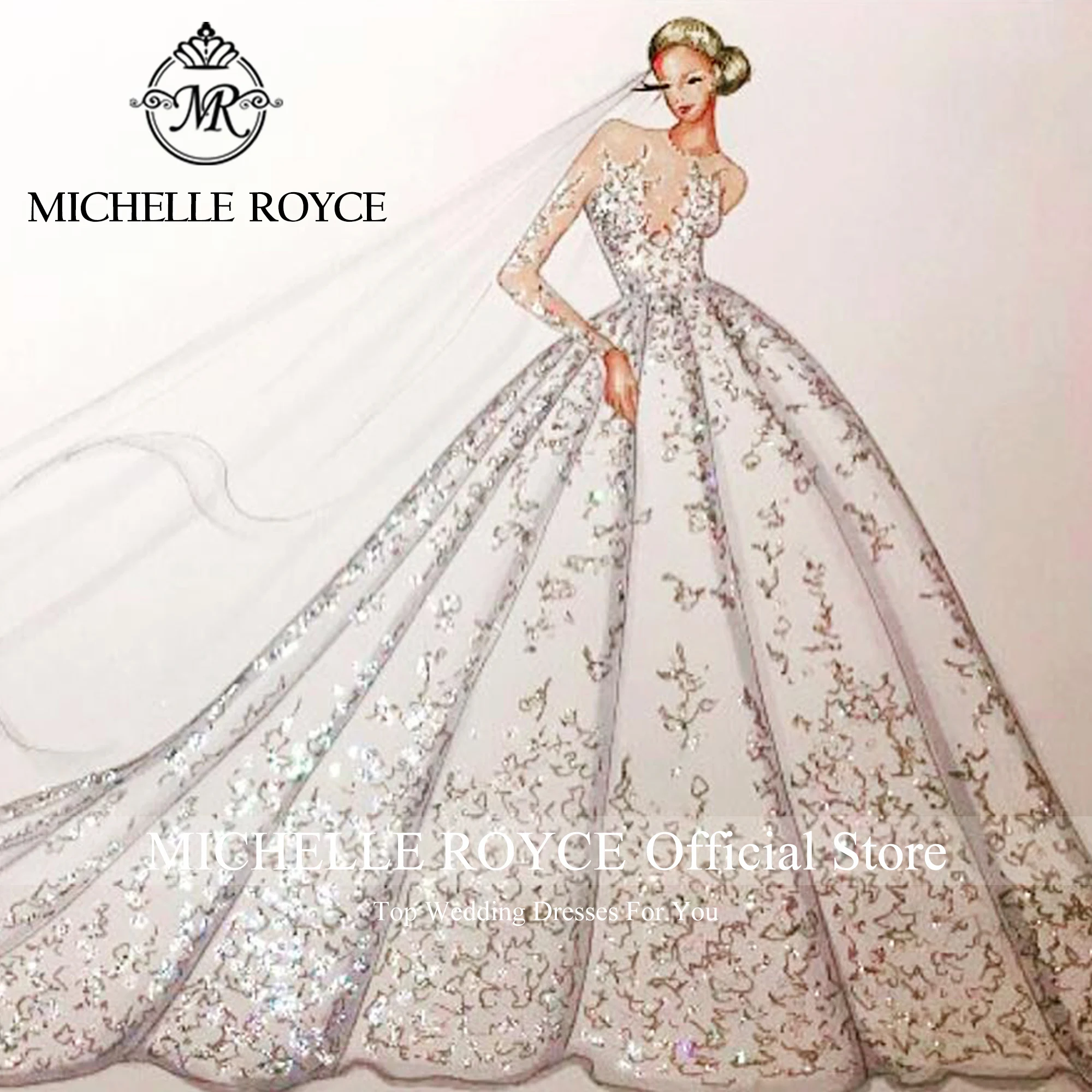 

Ball Gown Custom wedding dress production costs