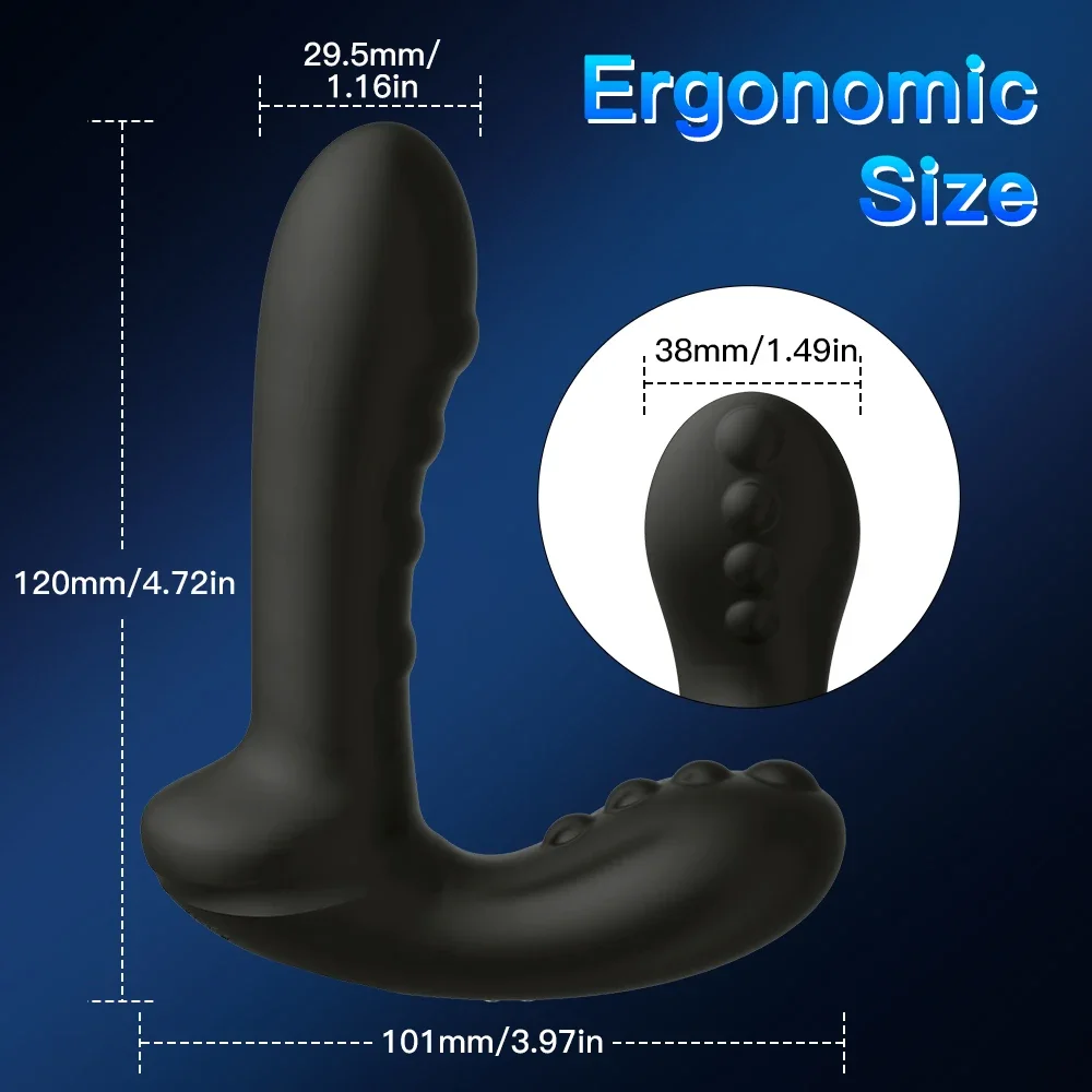 Massageador de Próstata Plug Anal Vibrador Massage Shock