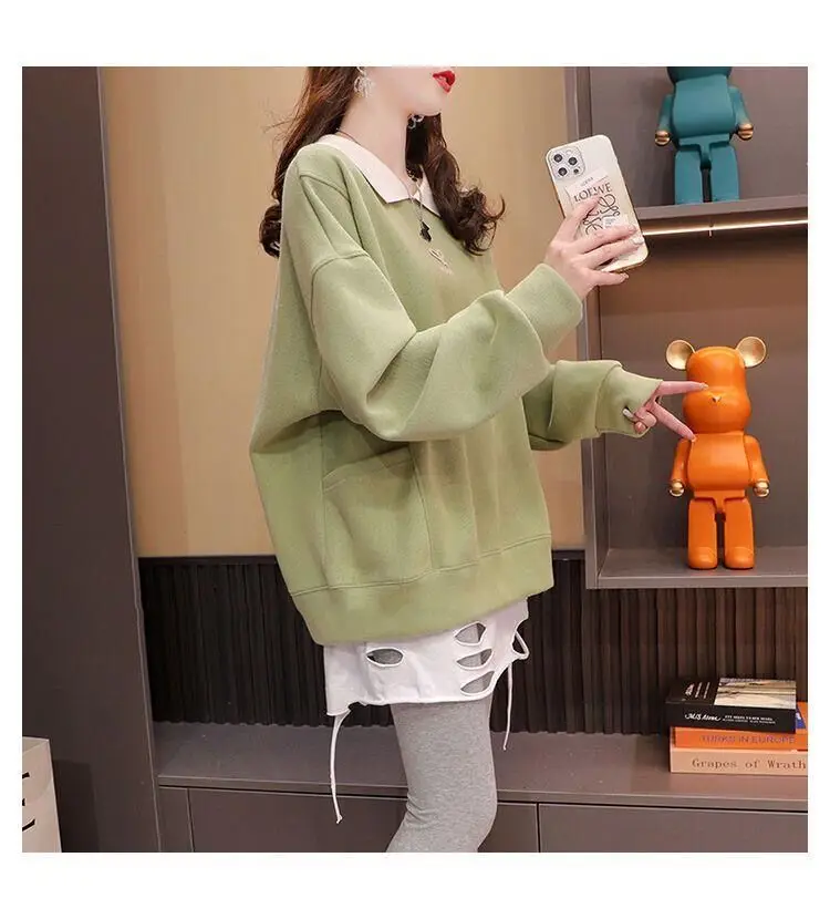 Streetwear Polo Neck Sweatshirt 16