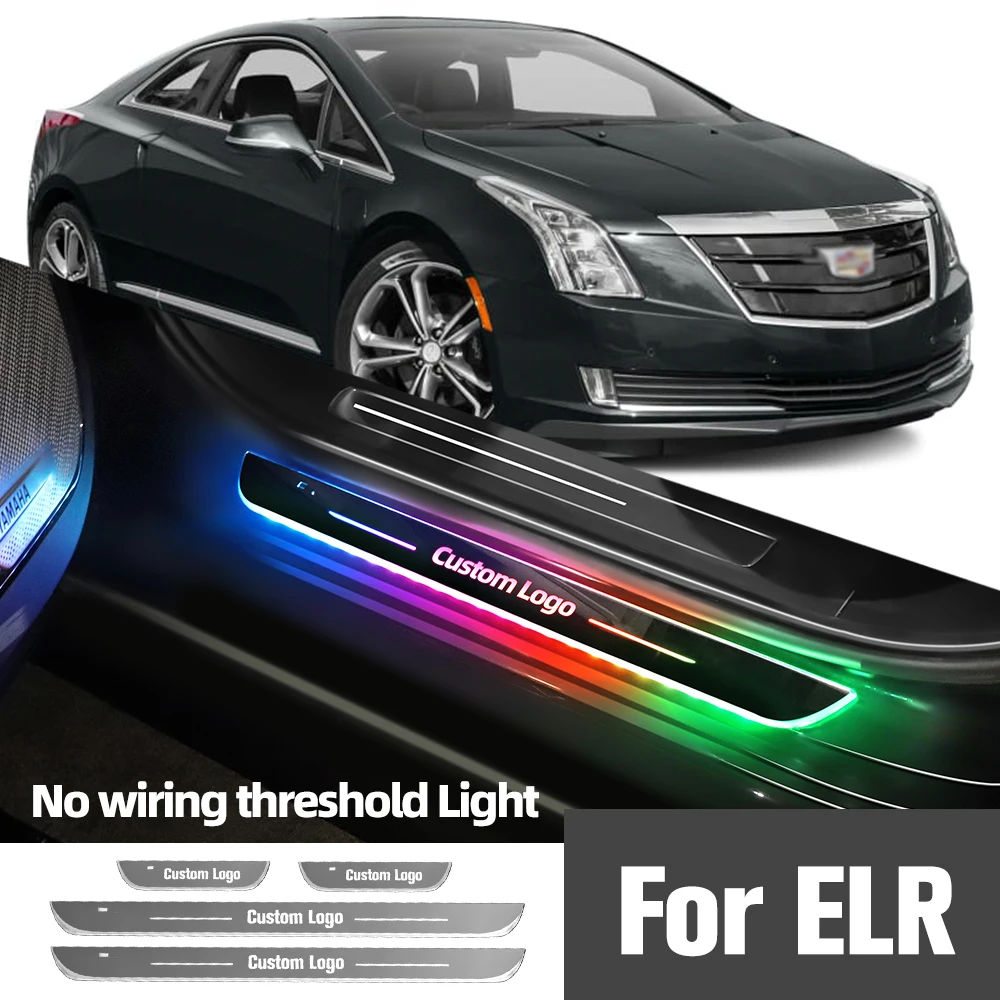 

For Cadillac ELR 2014-2016 2015 Car Door Sill Light Customized Logo LED Welcome Threshold Pedal Lamp Accessories