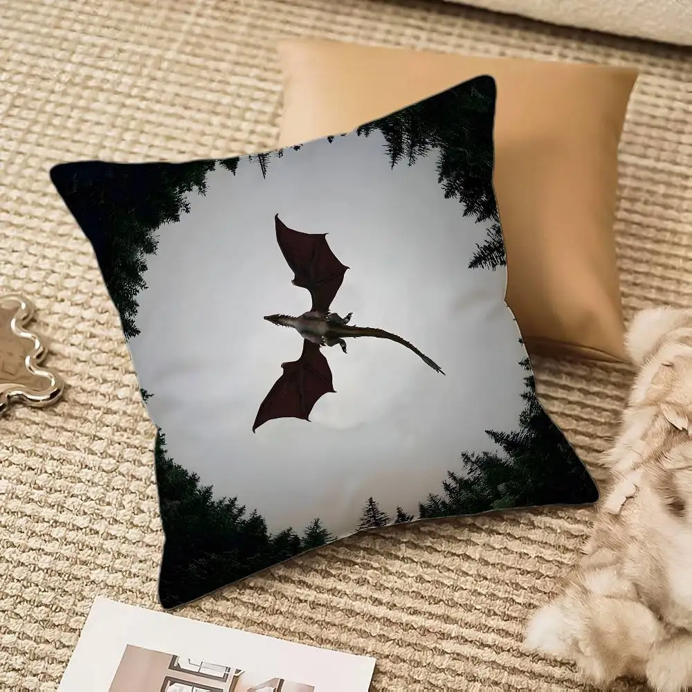 F-Fourth Wing Dragon Coole Drachenflügel fliegende Illustration Kissenbezug Komfort-Sofabett Seidig elegant Unsichtbarer Reißverschluss Dekorativ – Detail 10