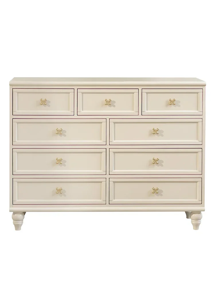 

Original French Cream Style Nine Bucket Cabinet by Magic Painting Bedroom Bedend Storage Cabinet Minimalist Side Cabinet Living