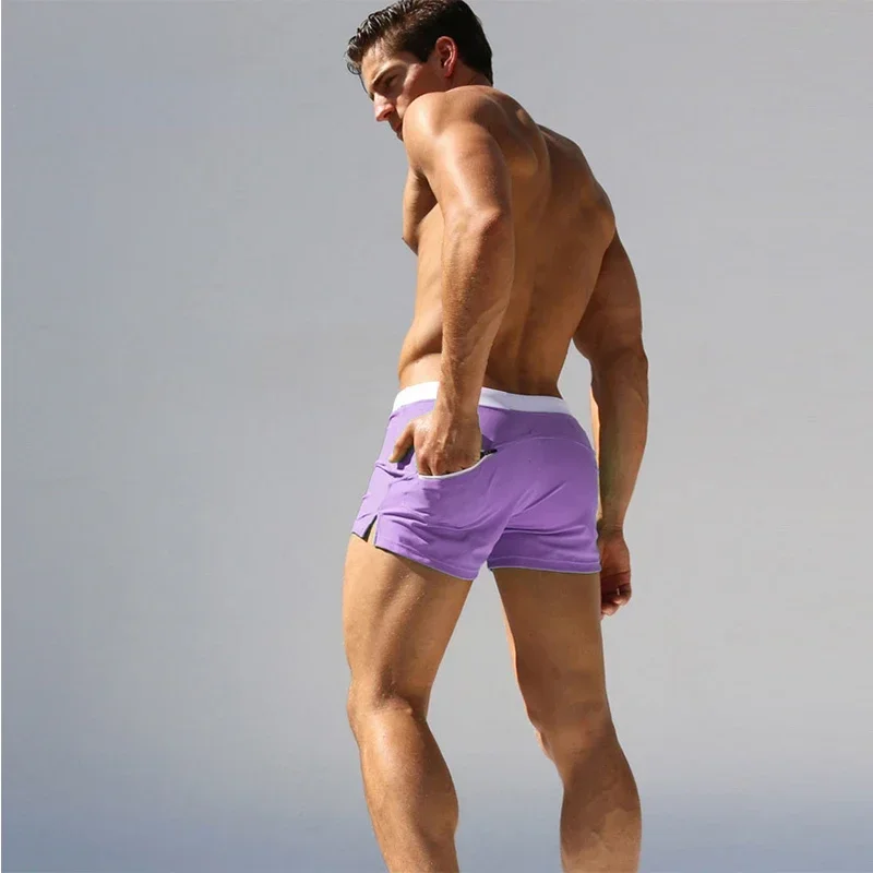 Summer New Quick Dry Mens Swim Shorts Summer Board Surf Swimwear Beach Short Male Running Gym Man Plus Size Trunks 3