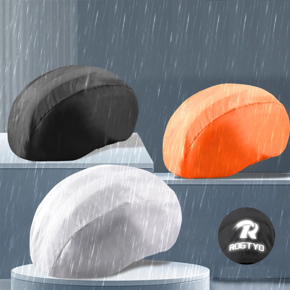 

Bicycle Caps Rain Cover with Reflective Strip Windproof Bicycle Helmet Cover Waterproof Universal for Cycling Helmets