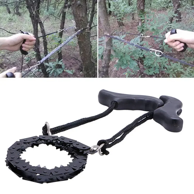 Woodworking Pocket Hand Chainsaw Heavy Duty Manganese Survival Outdoor