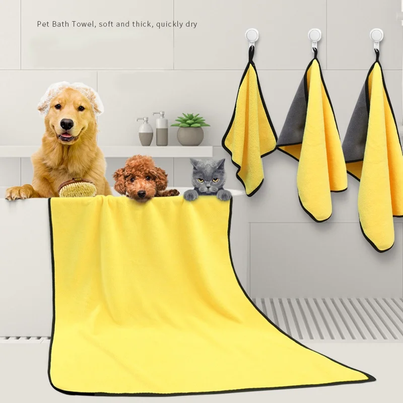 PetDogBathTowelsSoftFiberSuperAbsorbentCleaningBathTowelfor